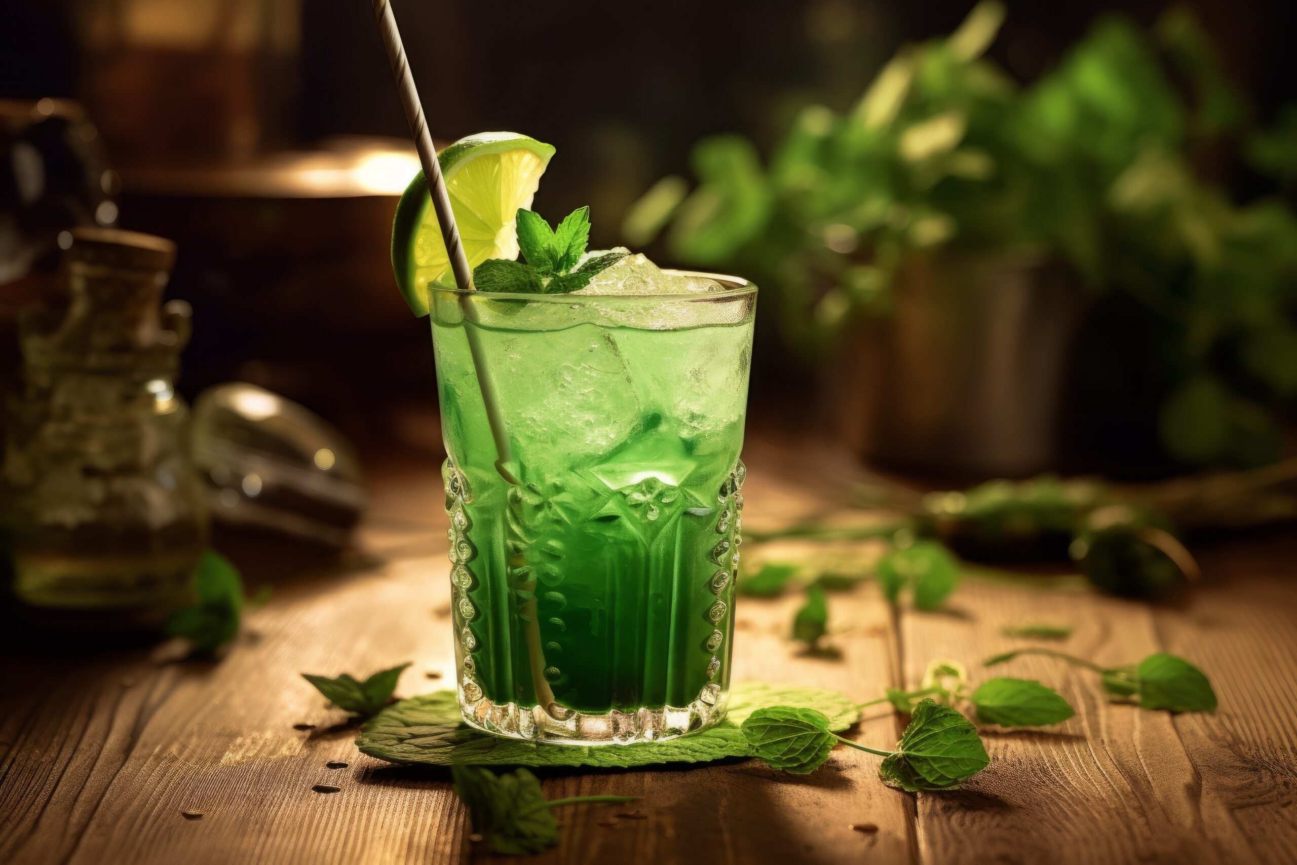 Grafik für -Cocktail-Mixen für Anfänger:innen:Der WIFI-Cocktail 2024 „Green Breeze“
